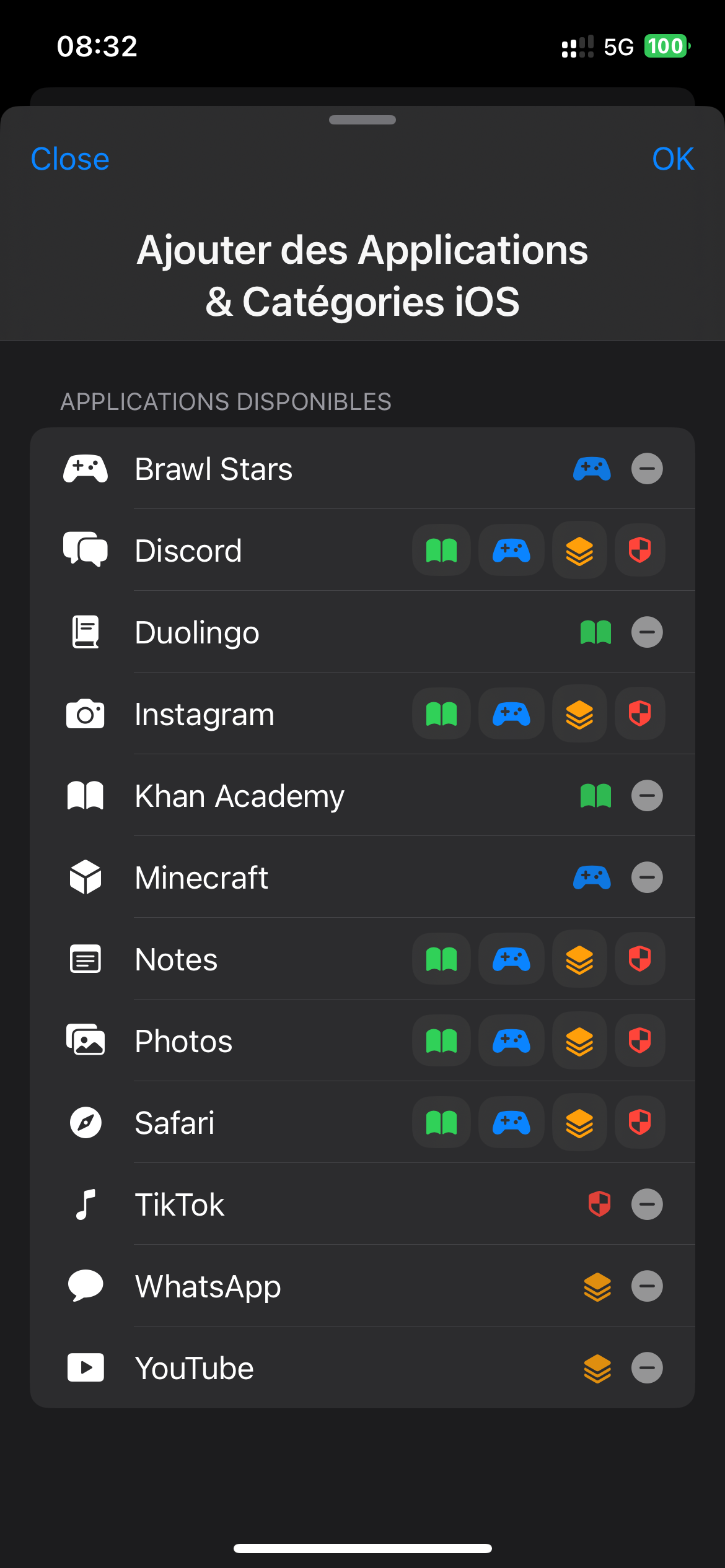 App Categorization — TimeCredit Control Disabled
