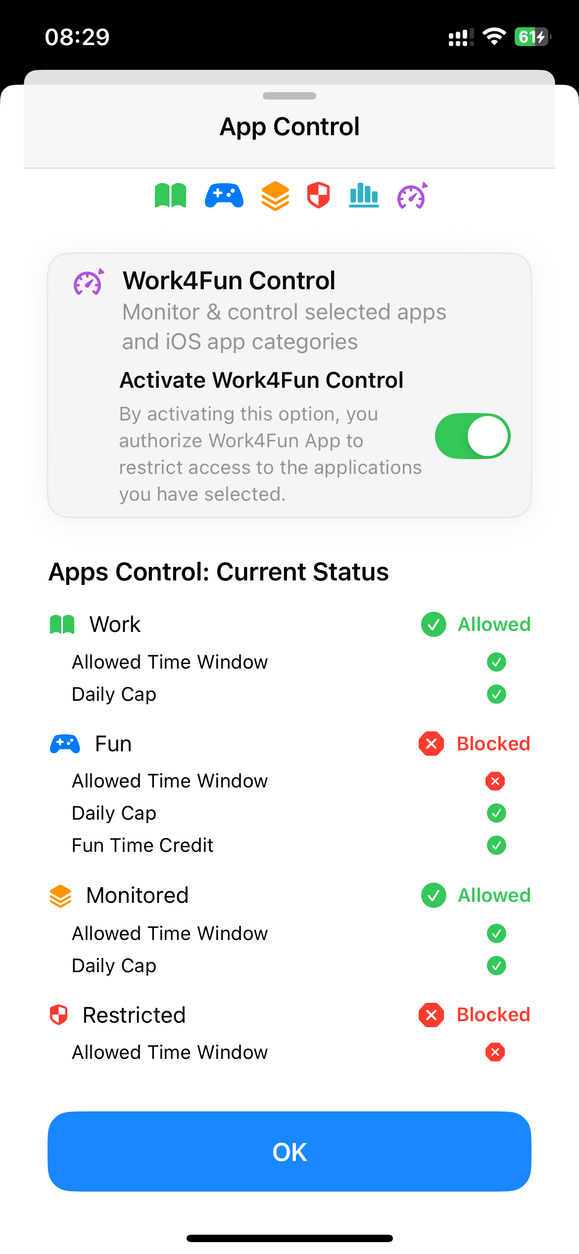 Enabling TimeCredit Control